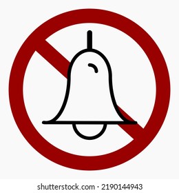 Silence icon. Noise ban. Keep quiet. Quiet. Noise is prohibited. Do not make loud noise. Sound is prohibited. Vector icon.