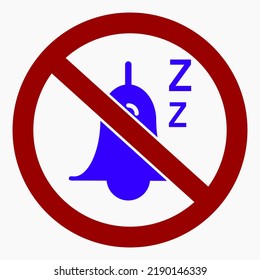 Silence icon. Noise ban. Keep quiet. Quiet. Noise is prohibited. Do not make loud noise. Sound is prohibited. Vector icon.