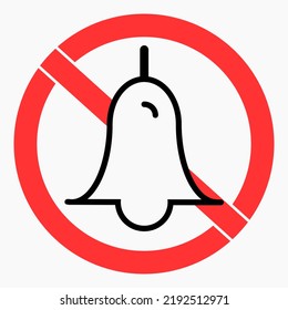 Silence icon. Noise ban. Keep quiet. Quiet. Noise is prohibited. Do not make loud noise. Sound is prohibited. Vector icon.