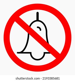 Silence icon. Noise ban. Keep quiet. Quiet. Noise is prohibited. Do not make loud noise. Sound is prohibited. Vector icon.