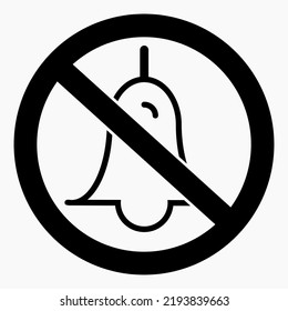 Silence icon. Noise ban. Keep quiet. Quiet. Noise is prohibited. Do not make loud noise. Sound is prohibited. Vector icon.