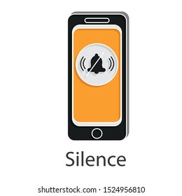 Silence  icon on white background. Creative idea design  Flat vector illustration use for your presentation or project.