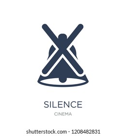 Silence icon. Trendy flat vector Silence icon on white background from Cinema collection, vector illustration can be use for web and mobile, eps10