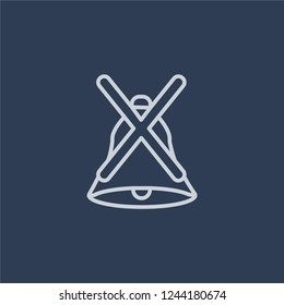 Silence icon. Trendy flat vector line Silence icon on dark blue background from Cinema collection. 
