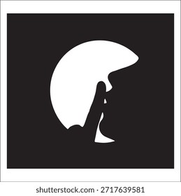 Icono del silencio con el fondo blanco