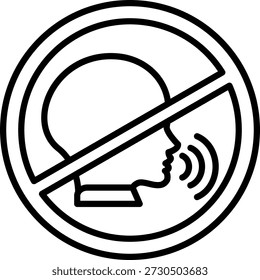 Silence Line vetor Icon Design