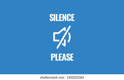 Silence Please Vector Sign Board