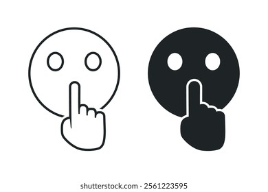 Silence quiet icon. Illustration vector