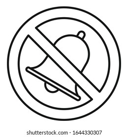 Stille Ring Symbol. Umrissring-Vektorillustration-Symbol für Webdesign einzeln auf weißem Hintergrund