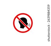 silence sign vector illustration, silence symbol design