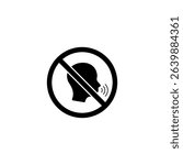 silence sign vector illustration, silence symbol design