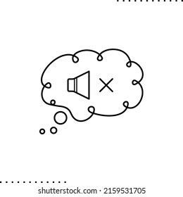 Silence, sound  off vector isolated on white