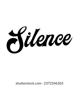 silence text on white background.