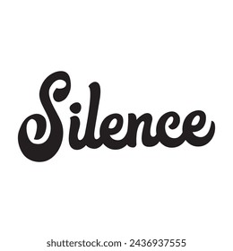 silence text on white background.