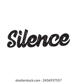 silence text on white background.