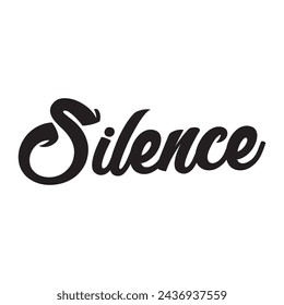 silence text on white background.