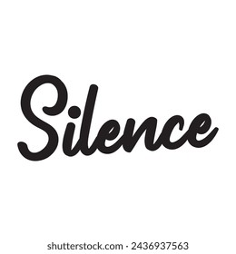 silence text on white background.