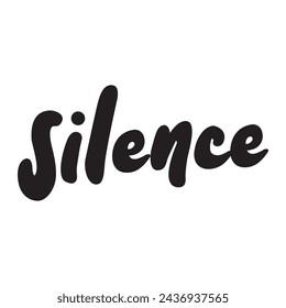 silence text on white background.