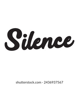 silence text on white background.