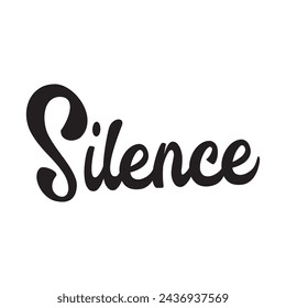 silence text on white background.