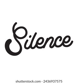 silence text on white background.