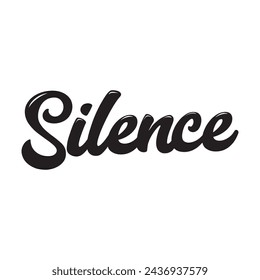 silence text on white background.