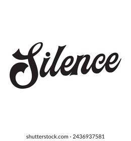 silence text on white background.