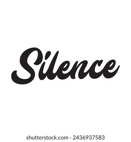 silence text on white background.