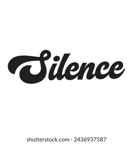 silence text on white background.