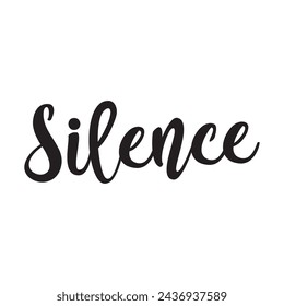 silence text on white background.