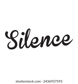 silence text on white background.