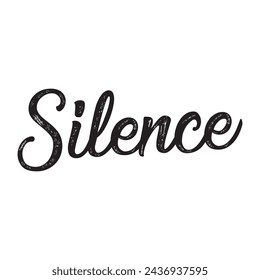 silence text on white background.