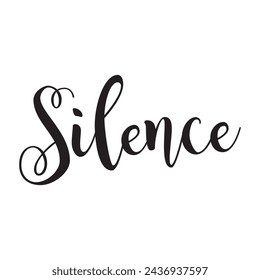 silence text on white background.