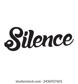 silence text on white background.