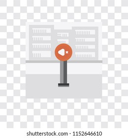 Silence vector icon isolated on transparent background, Silence logo concept