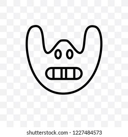 Silence vector linear icon isolated on transparent background, Silence transparency concept can be used for web and mobile