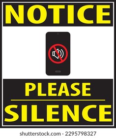 Silence your mobile phone sign vector eps
