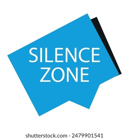 silence zone sign with megaphone vector icon