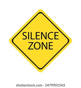 silence zone sign with megaphone vector icon