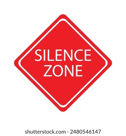 silence zone sign with megaphone vector icon