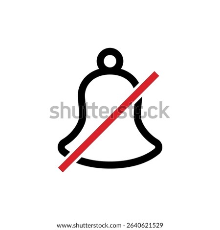 Silent Alarm Bell Symbols with Slash – Vector UI Pack