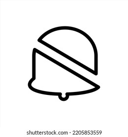 Silent alert ringtone notification vector icon on mobile. white background.vector illustration