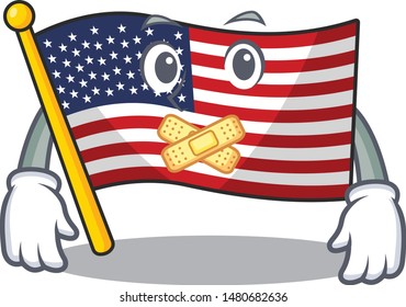 Silent american flag folded above character tables