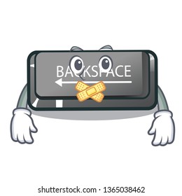Silent backspace button on a computer character