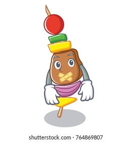 Silent barbecue character cartoon style