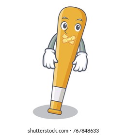 Silent baseball bat character cartoon