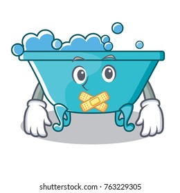 Silent bathtub character cartoon style