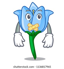 Silent bell flower mascot cartoon
