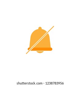Silent bell icon design template. Vector eps 10