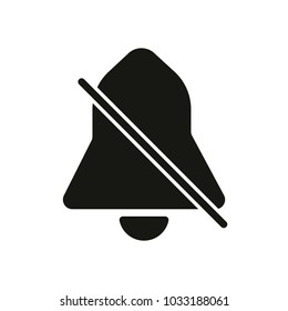 silent bell. simple icon